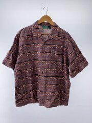 アロハシャツ/ヤシの木タグM/コットン/総柄/90s