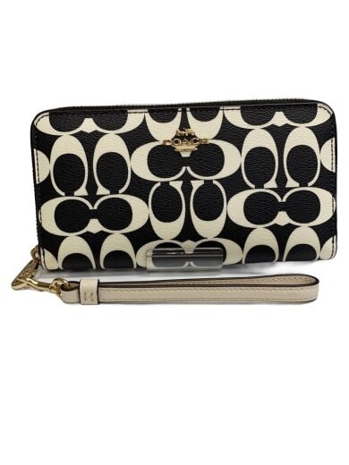 商品画像：長財布/PVC/BLK/総柄/レディース/K2380/使用感あり 1