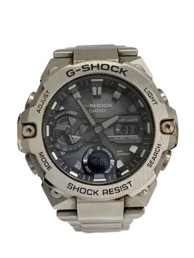 商品画像：ソーラー腕時計_G-SHOCK/デジアナ/ステンレス/BLK/SLV/SS// 1