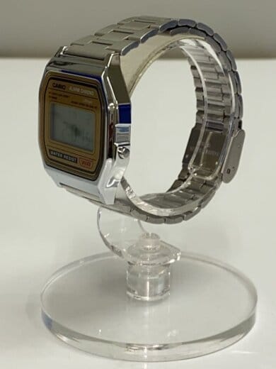 商品画像：クォーツ腕時計/デジタル/ステンレス/BEG/SLV/A158WE 2