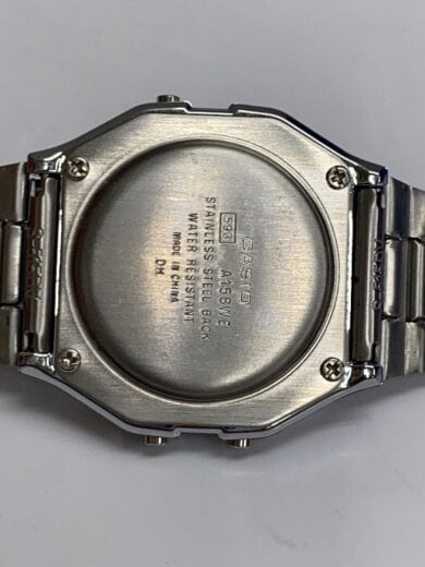 商品画像：クォーツ腕時計/デジタル/ステンレス/BEG/SLV/A158WE 3