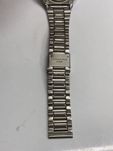 商品画像：クォーツ腕時計/デジタル/ステンレス/BEG/SLV/A158WE 5