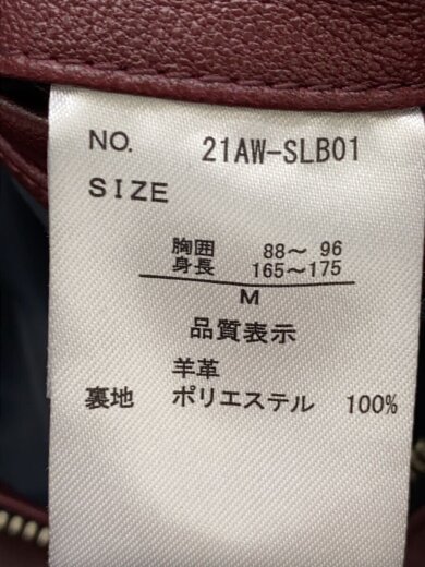 商品画像：シングルライダースジャケット/M/羊革/BRD/21AW-SLB01// 4