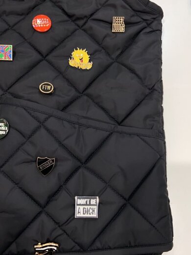 商品画像：23AW/Pins Quilted Work Vest/ナイロンベスト/L/ナイロン/BLK/ピンズ欠損 7