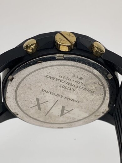 商品画像：クォーツ腕時計/アナログ/ラバー/BLK/BLK/AX7105/アルマーニエクスチェンジ 3