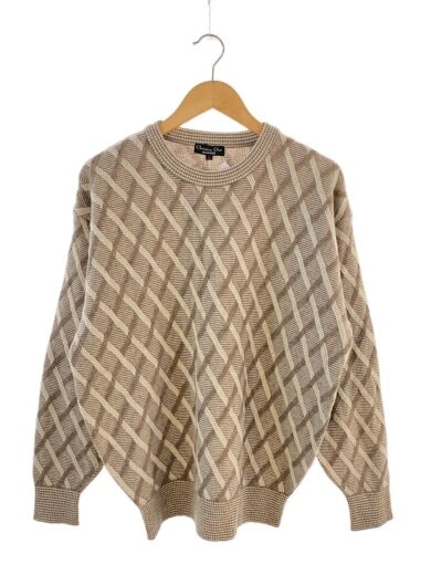 商品画像：ニット・セーター(厚手)/L/ウール/BEG/BNS-8236/クリスチャンディオールムッシュ 1