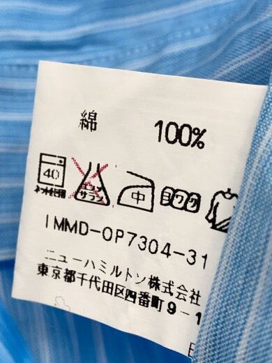 商品画像：長袖シャツ/L/コットン/BLU 4