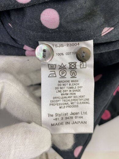 商品画像：長袖シャツ/L/コットン/BLK/ドット 5