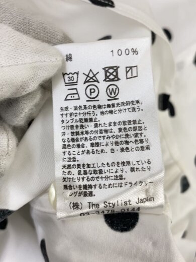 商品画像：長袖シャツ/L/コットン/WHT/ドット 6