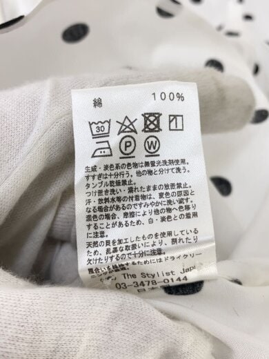 商品画像：長袖シャツ/L/コットン/WHT/ドット 6