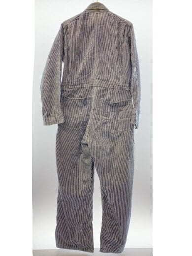 商品画像：オーバーオール/--/コットン/NVY/ストライプ 2