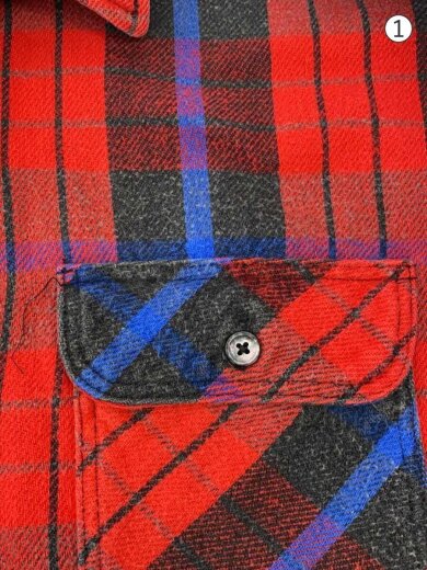 商品画像：ネルシャツ/M/コットン/RED/チェック 6