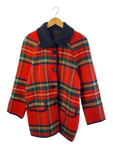 商品画像：コート/9/ウール/RED/チェック 1