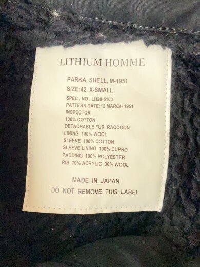 商品画像：モッズコート/42/コットン/BLK/LH20-5103 3