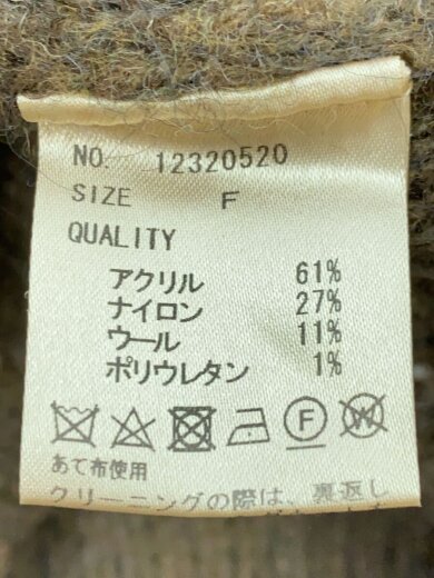 商品画像：カーディガン(厚手)/FREE/アクリル/BRW/無地/1611-199-2475 4