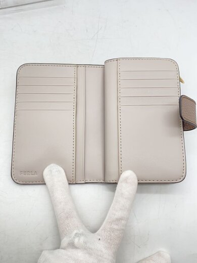商品画像：2つ折り財布/レザー/BEG/レディース 4
