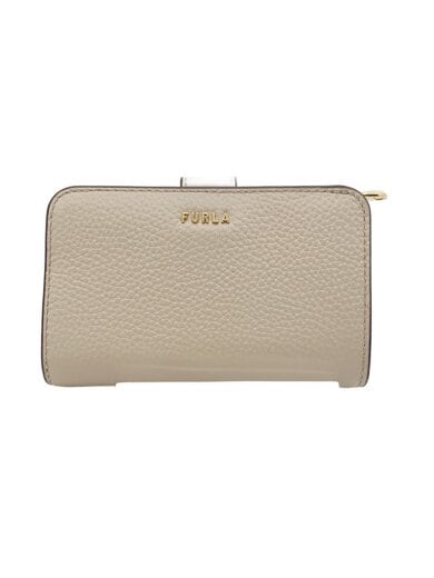 商品画像：2つ折り財布/レザー/GRY/レディース 1