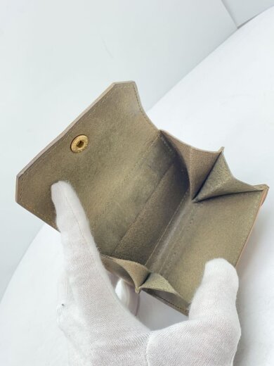 商品画像：2つ折り財布/レザー/KHK/無地/メンズ 5
