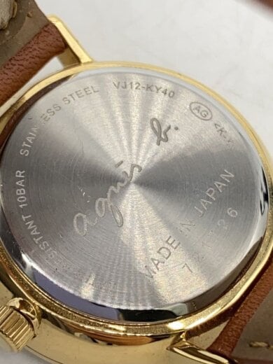 商品画像：クォーツ腕時計/アナログ/レザー/WHT/VJ12-KY40 3