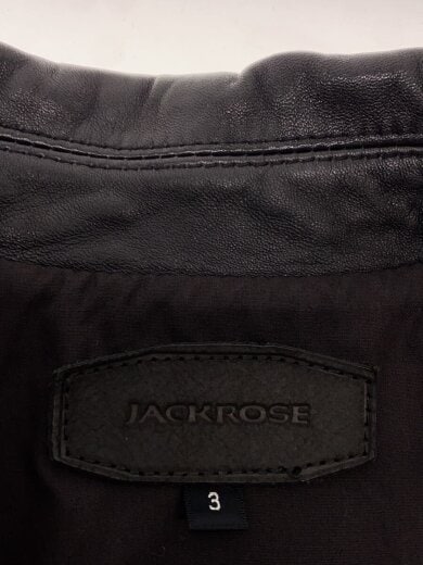 商品画像：レザージャケット・ブルゾン/3/羊革/BLK/無地/220707J 3