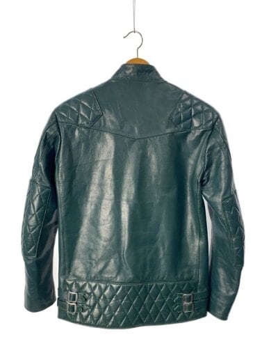 商品画像：ダブルライダースジャケット/S/牛革/GRN/RT1351002 2