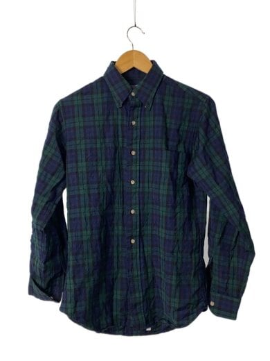 商品画像：長袖シャツ/S/ウール/GRN/チェック 1