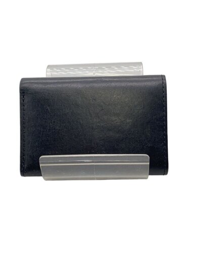 商品画像：3つ折り財布/レザー/BLK/無地/メンズ 2