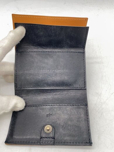商品画像：3つ折り財布/レザー/BLK/無地/メンズ 4