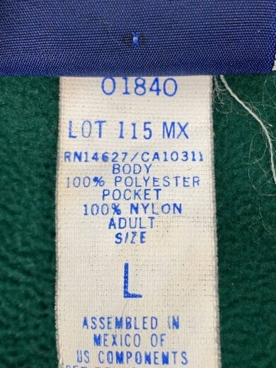 商品画像：フリースジャケット/L/ポリエステル/GRN 4