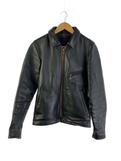 商品画像：シングルライダースジャケット/34/レザー/BLK 1