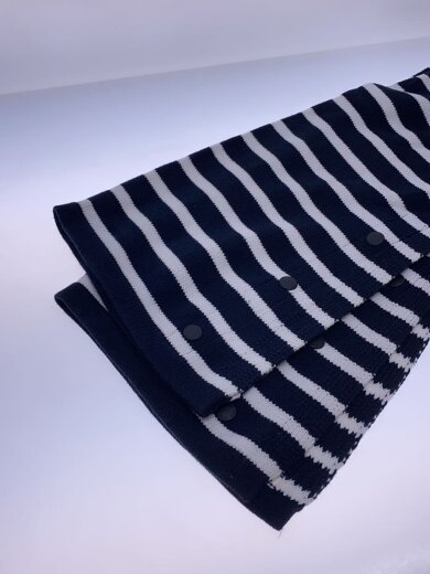 商品画像：ニット・セーター(薄手)/2/コットン/NVY/ボーダー/221-11268 013 6