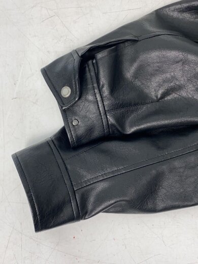 商品画像：レザージャケット・ブルゾン/S/フェイクレザー/BLK/WYjk1124 5