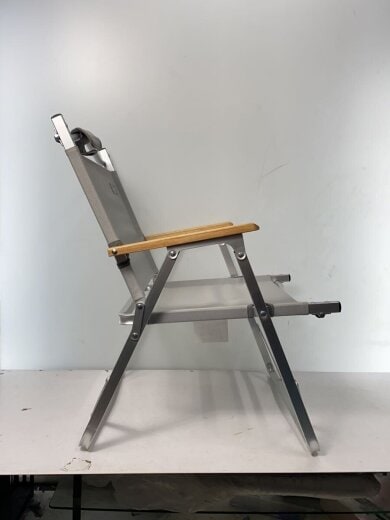商品画像：2000033561 スポーツオーソリティ限定商品 コンパクトフォールディングチェア(グレー) 2000033561/1人 2