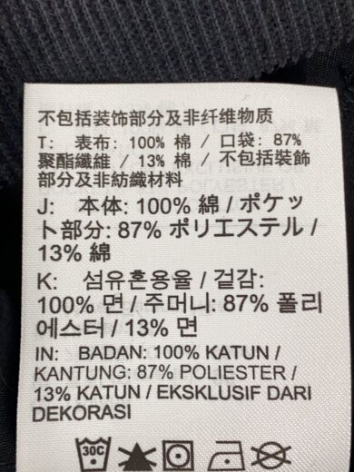 商品画像：ジャケット/M/コットン/BLK/FZ0632-010 4