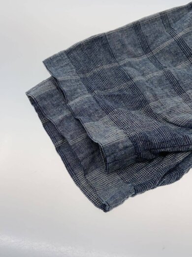 商品画像：半袖シャツ/S/ヘンプ/NVY/チェック/53139 5