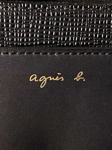 商品画像：2つ折り財布/レザー/BLK/無地/レディース 3