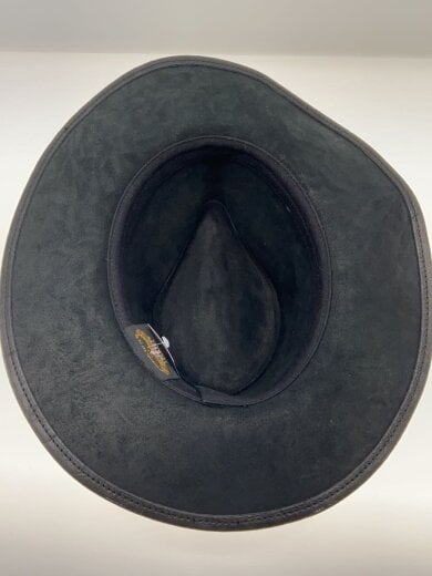 商品画像：ハット/--/レザー/BLK/無地/メンズ 4