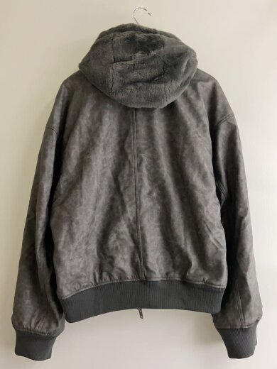 商品画像：リバーシブルフェイクレザーボンバージャケット/XL/ポリエステル/GRY/0993/401/801// 2