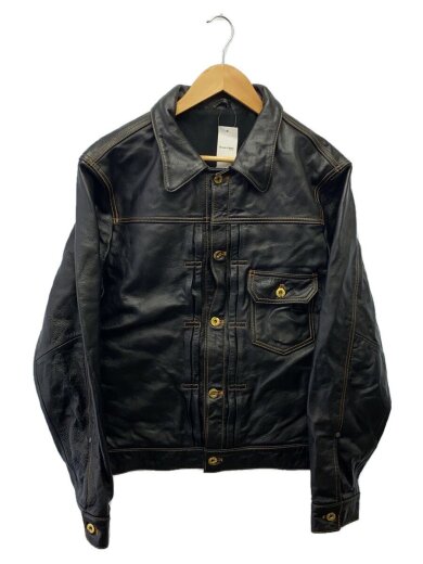 画像：UABONIレザージャケット・ブルゾン/52/レザー/BLK1