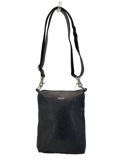 画像：KAIKOショルダーバッグ/レザー/BLK/無地/ブラック1