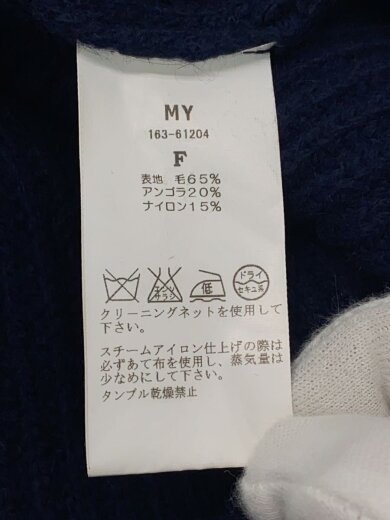 商品画像：カーディガン(厚手)/FREE/ウール/NVY/無地/163-61204 4