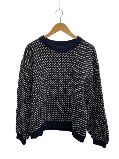 商品画像：ニット・セーター(厚手)/L/ウール/NVY/01751 1