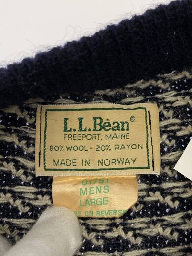 商品画像：ニット・セーター(厚手)/L/ウール/NVY/01751 3