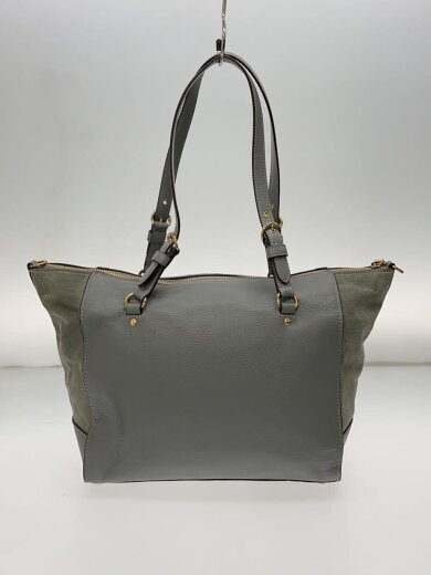 商品画像：トートバッグ/レザー/GRY/無地/C5689 3