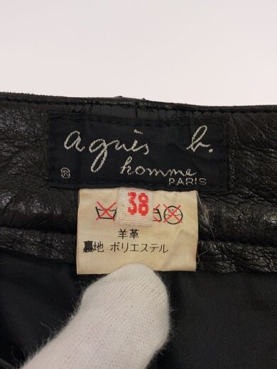 商品画像：ボトム/38/レザー/BLK/無地/ej-a1 4