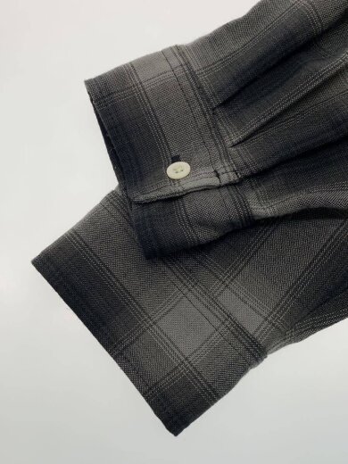 商品画像：L/S WOOLY CHECK SHIRT_ロングスリーブウーリーチェックシャツ/M/ポリエステル/GRY/オンフ// 5