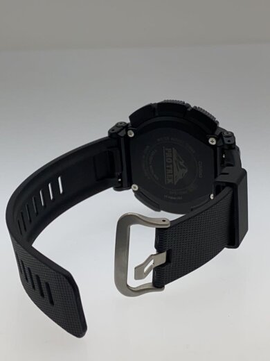 商品画像：ソーラー腕時計/デジタル/レザー/BLK/BLK/PRG-340// 4