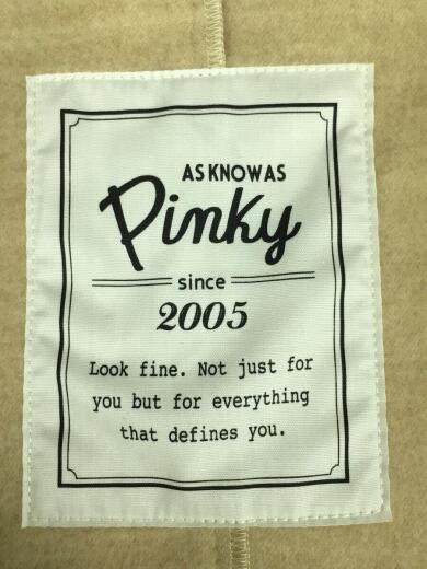 画像：AS KNOW AS PINKYステンカラーコート/FREE/ポリエステル/BEG/無地/PI02793