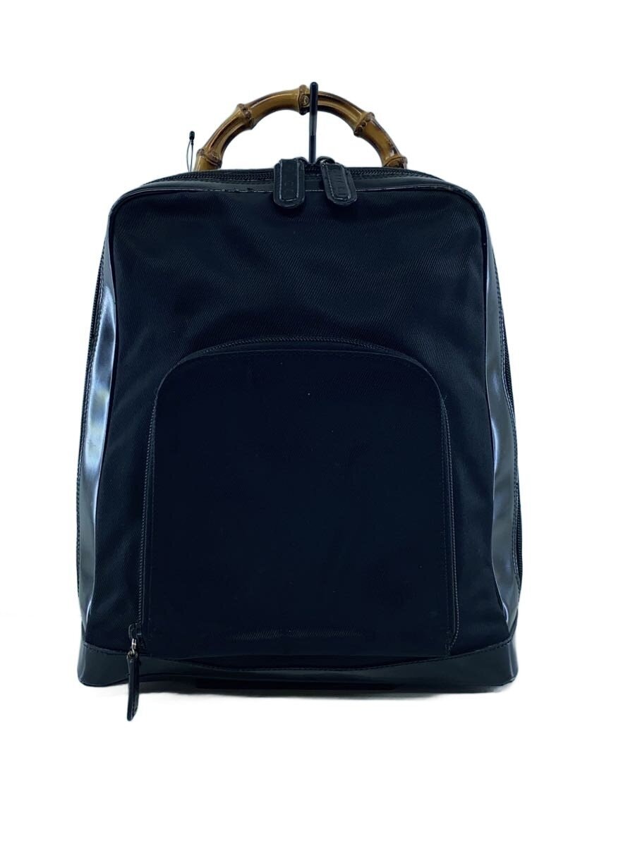 GUCCI / ワンショルダーバッグ/バンブー/レザー/BLK/003・2058・0059/角スレ、使用感有