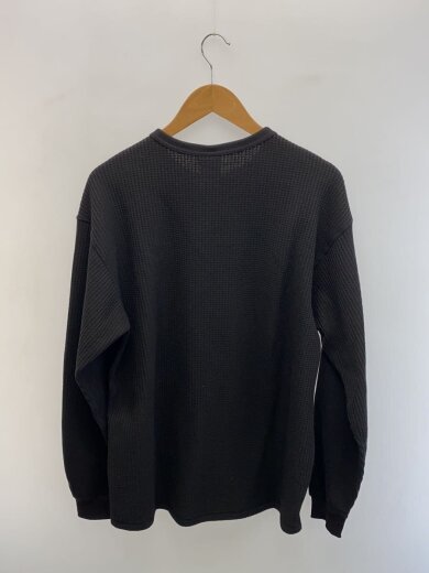 商品画像：ロングスリーブウォームワッフルクルー/XL/コットン/BLK 2